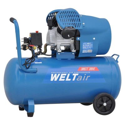 Воздушный компрессор WELT AR70VT (до 400 л/мин, 8 атм, 100 л, 220 В, 2.2 кВт)